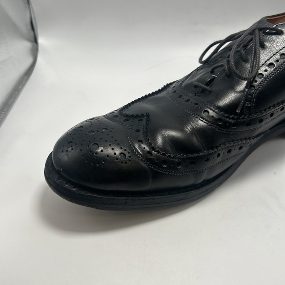 Allen Edmonds WHITNEY Oxford Shoes Mens Size 10.5 D Wing Tip Dress Black USA - Picture 13 of 16